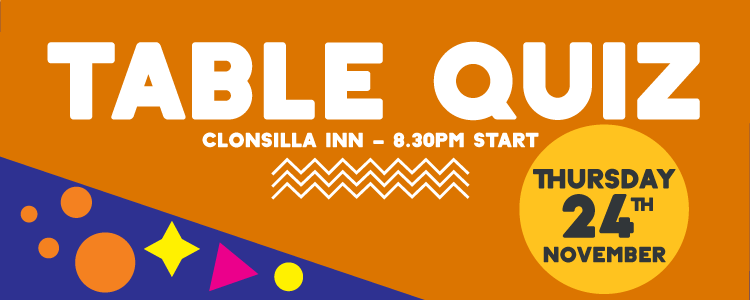 Table Quiz – 24th November